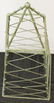 Green-Painted Rectangular Metal Plant Trellis - 2
