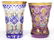 2 Bohemian Gilded Crystal Beakers