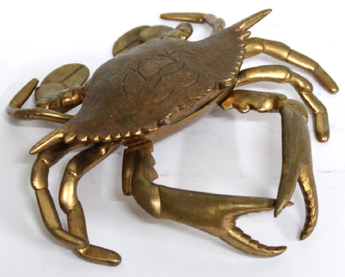 Vintage Brass Crab-Form Inkwell (1 of 4)
