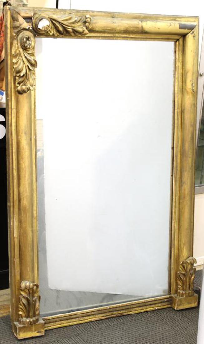 Large Antique Gilt Gesso Wall Mirror (1 of 6)