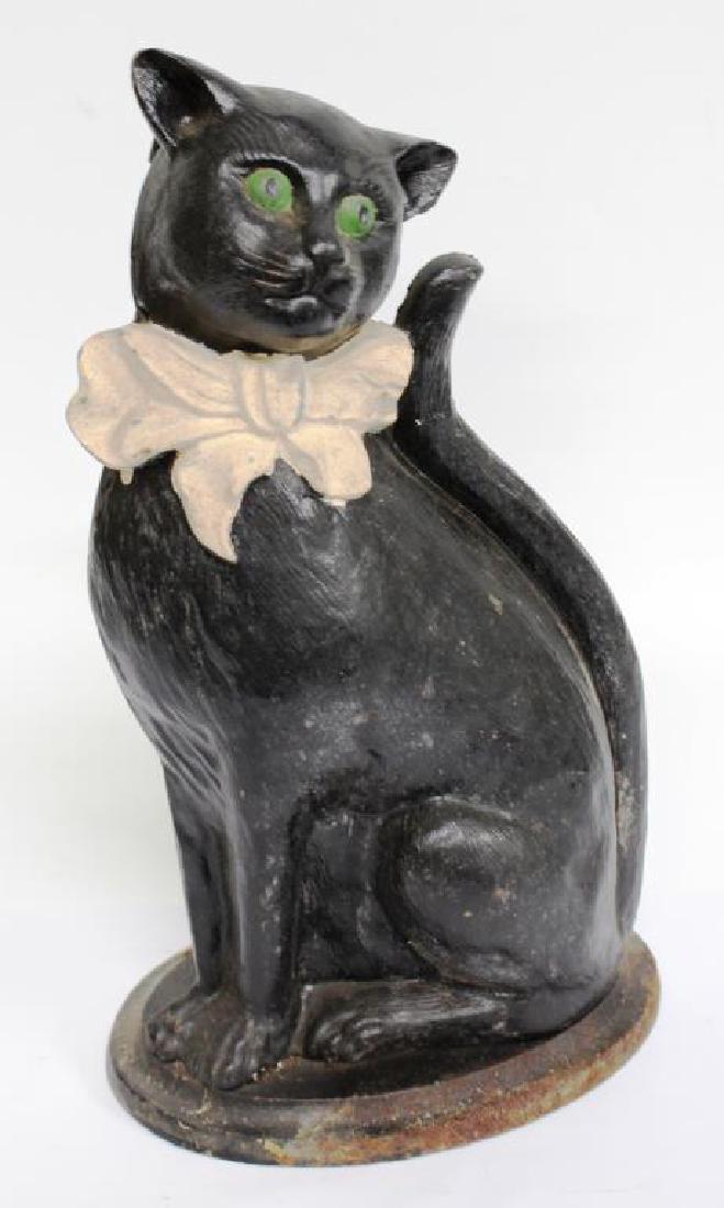 English Cast Iron Cat Doorstop, ca. 1930 (1 of 3)