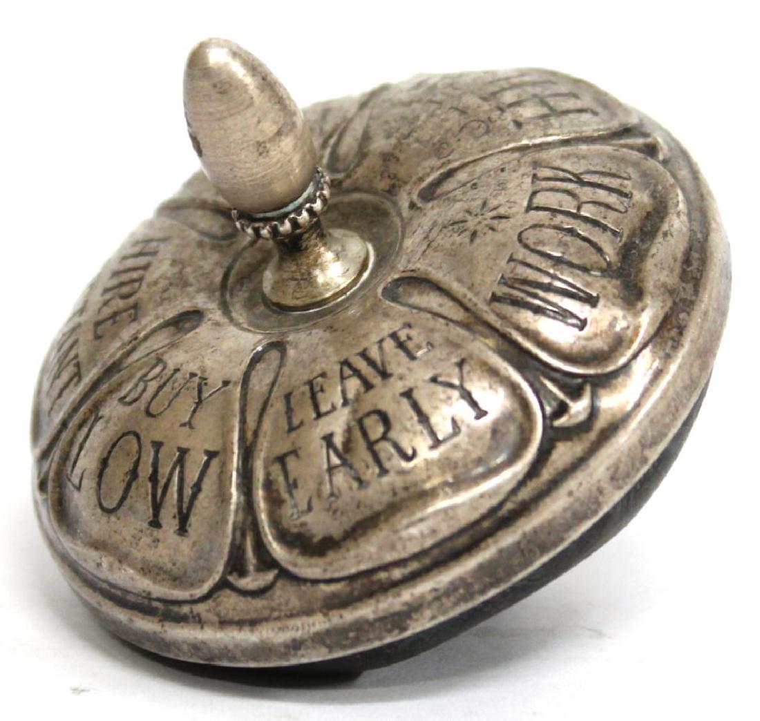 Vintage Gorham Sterling Silver & Ebony Spinning Top (1 of 3)