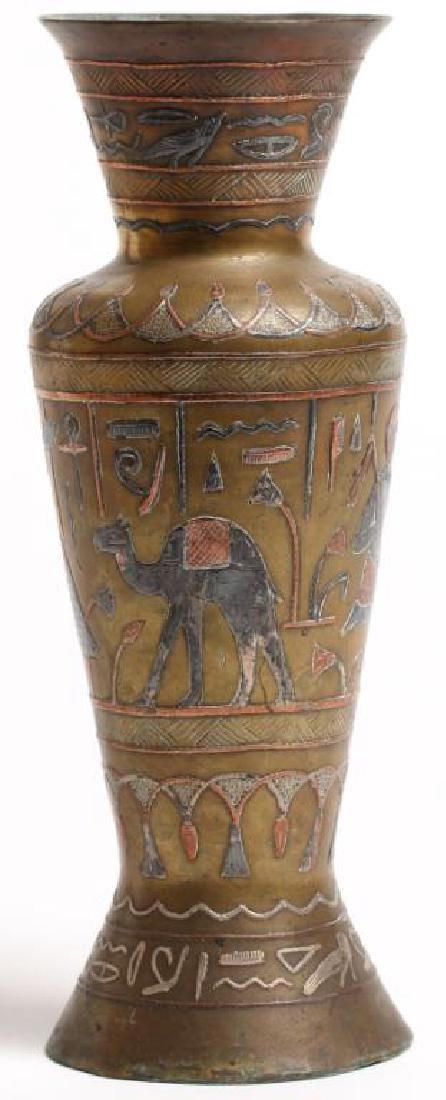 Vintage Egyptian Silver Inlaid Cairo-Ware Vase (1 of 4)