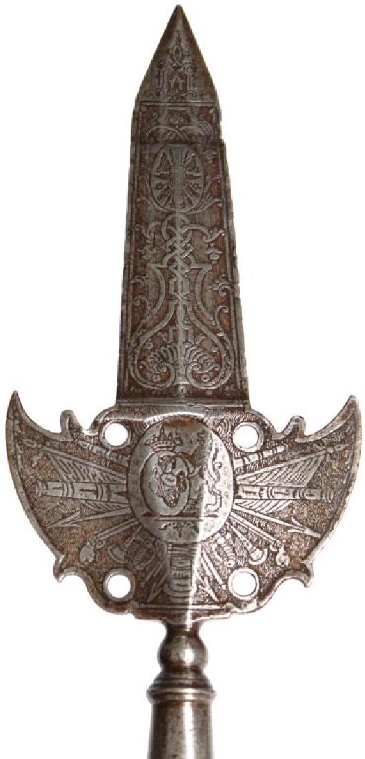 Militaria- Prussian Steel & Wood Halberd (1 of 3)