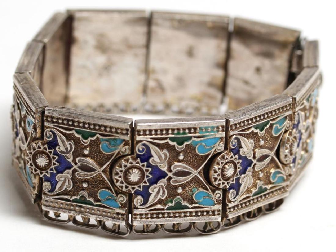 Pre-Revolutionary Russian Enamel Silver Bracelet (1 of 6)
