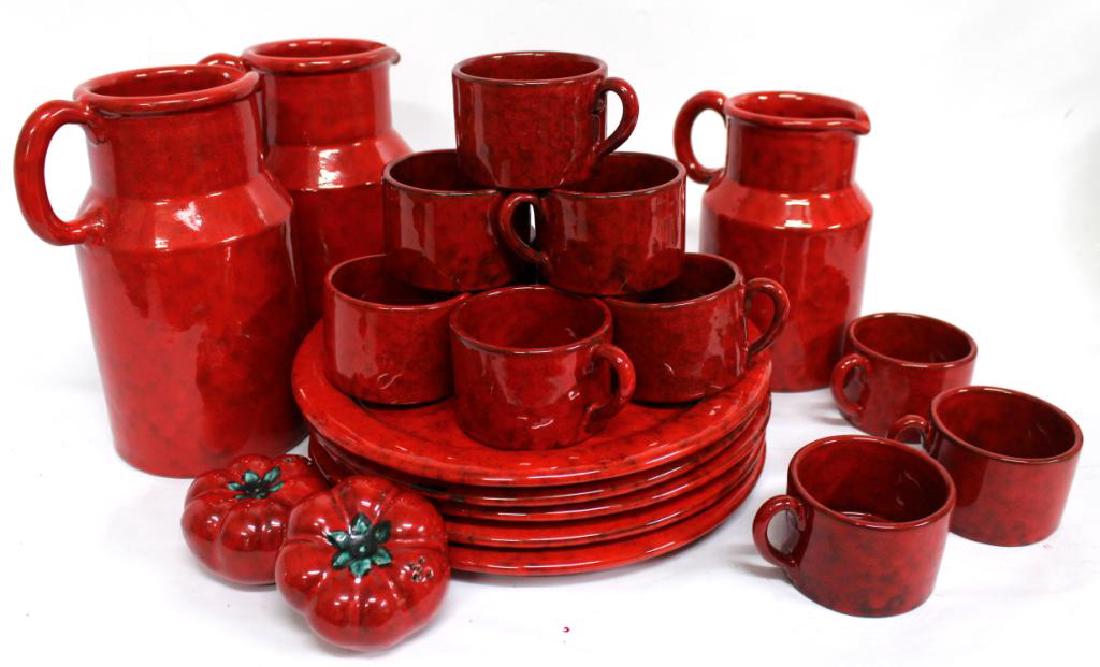 Group of Italian Red-Glazed Pottery Dishes (1 of 16)