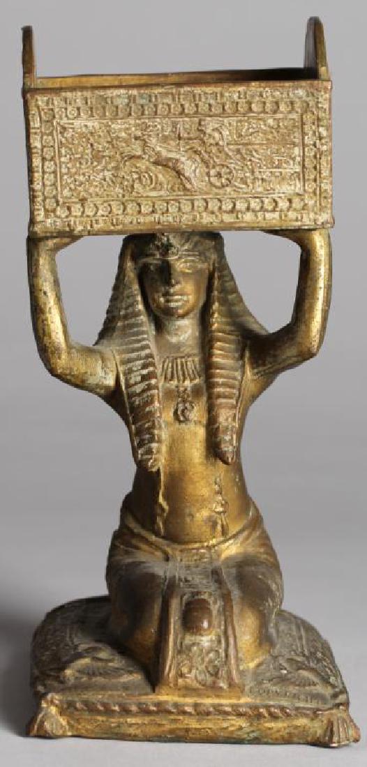 Vintage Gilt Brass Pharaonic Figurine (1 of 4)