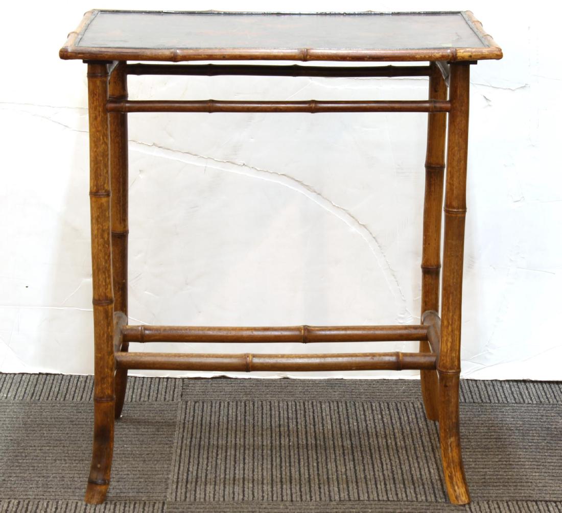 Art Nouveau Bamboo & Lacquer Table (1 of 4)