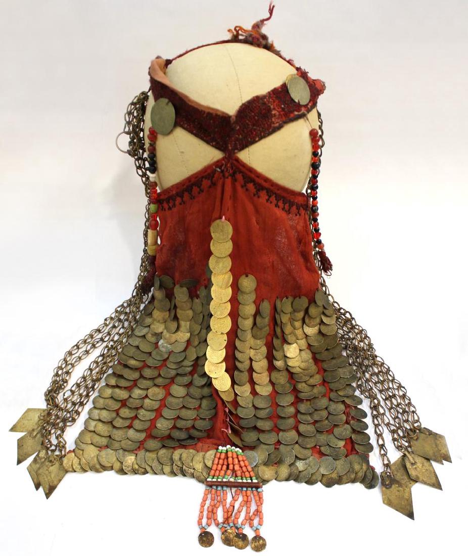 North African Tribal Coin-Covered Headdress 19th C (1 of 4)