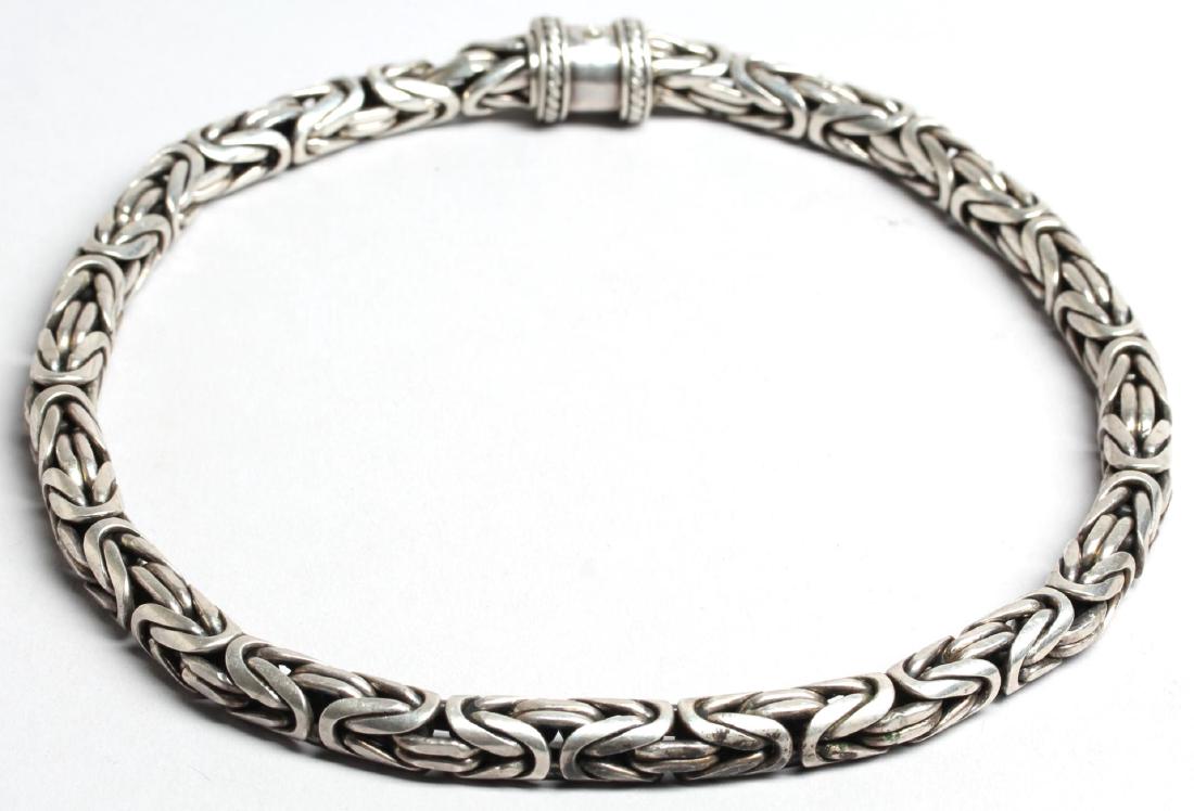 Heavy Sterling Silver Tubular Chain Choker (1 of 5)