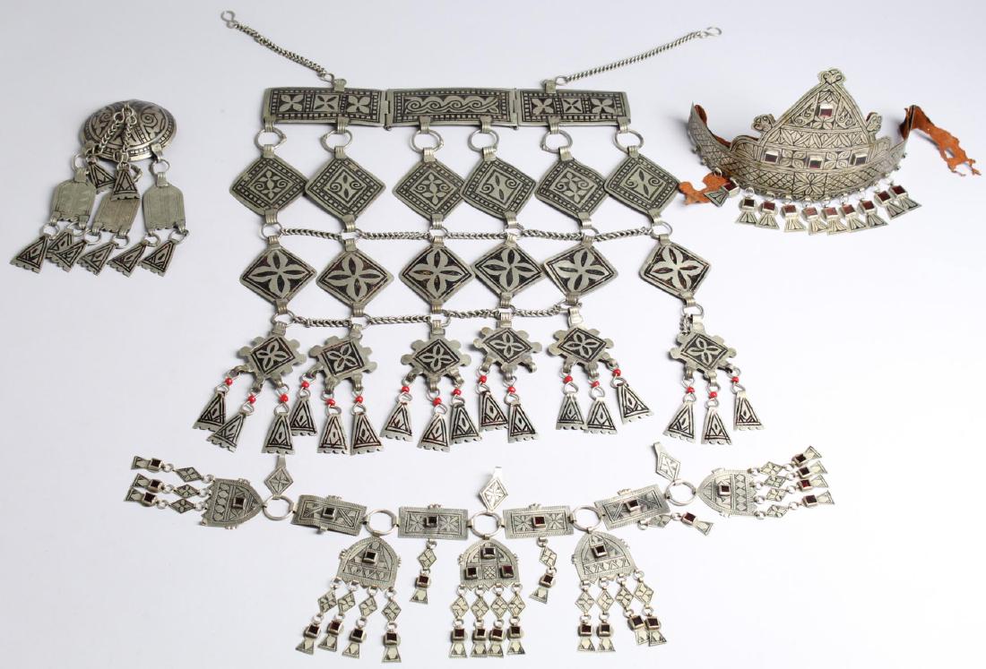 4 North African Enameled Tribal Jewelry Articles (1 of 3)