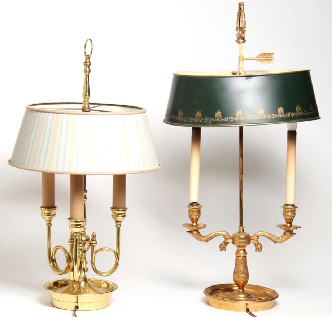 Two Brass Bouillotte Table Lamps (1 of 5)