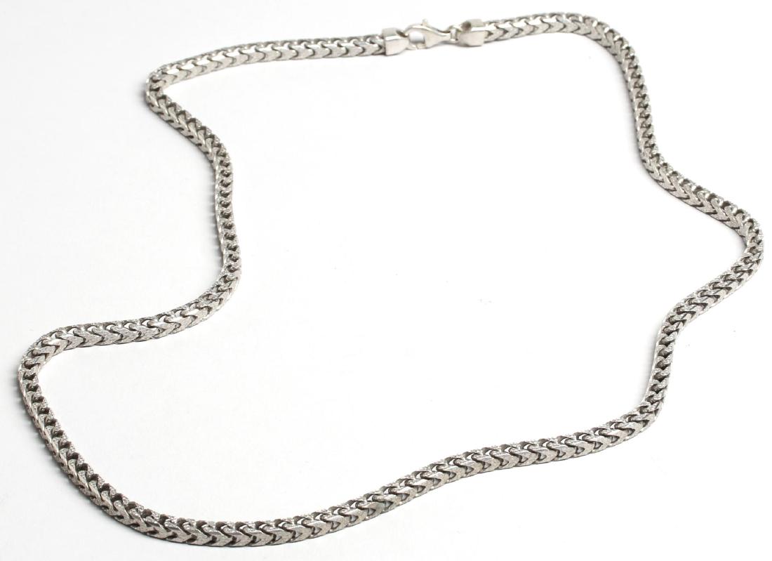 Heavy Italian Sterling Silver Box-Chain Necklace (1 of 4)