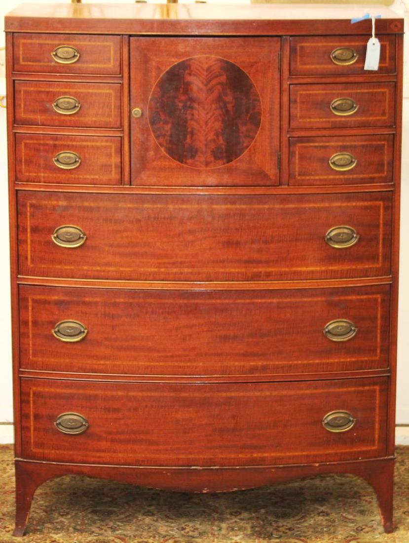 George III-Style Bowfront Chest of Drawers (1 of 6)