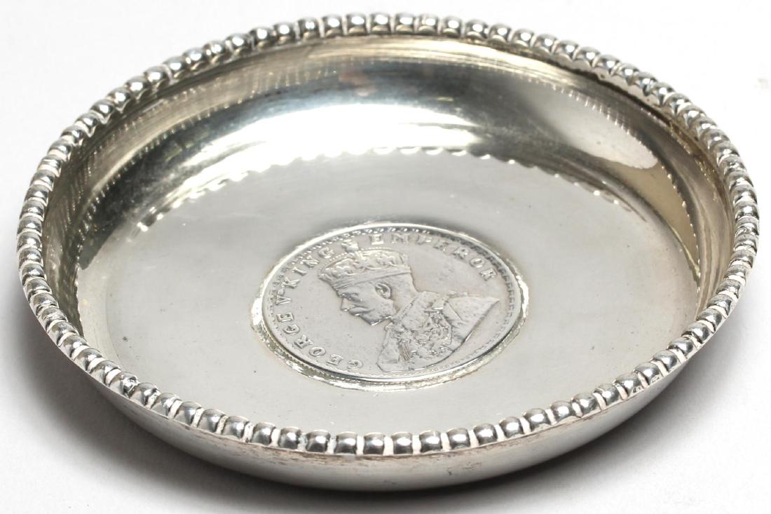 1917 Silver Indian Rupee Dish (1 of 7)