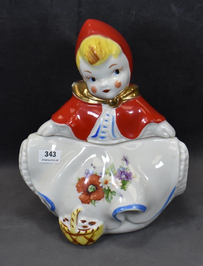 Hull Little Red Riding Hood cracker jar: Hull Little Red Riding Hood cracker jar;