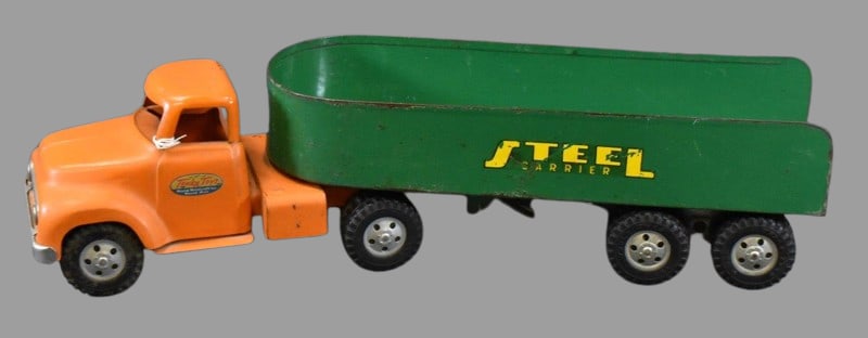 1954-55 Tonka Steel Carrier truck with trailer (1 of 8)