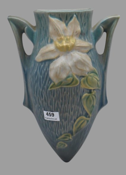 Roseville Clematis 1295-8" wall pocket, blue (1 of 7)