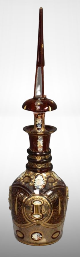 Bohemian Glass-style large decanter, 23"t (1 of 10)