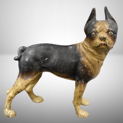 Cast Iron Boston Terrier door stop by Hubley, 10"h x 9"l (1 of 7)