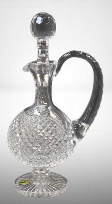 Waterford 12.5"h Alana footed claret decanter: Waterford 12.5"h Alana footed claret decanter; paper label