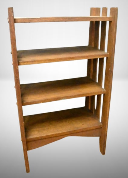 Oak Mission 4-shelf book shelf (1 of 8)