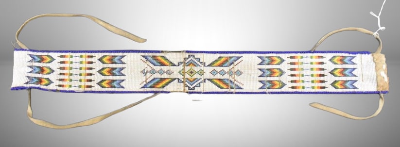 Native American Indian beaded sash, 22"l (1 of 8)