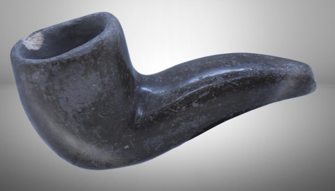 Native American Indian elbow stone pipe, 2" x 4" (1 of 6)