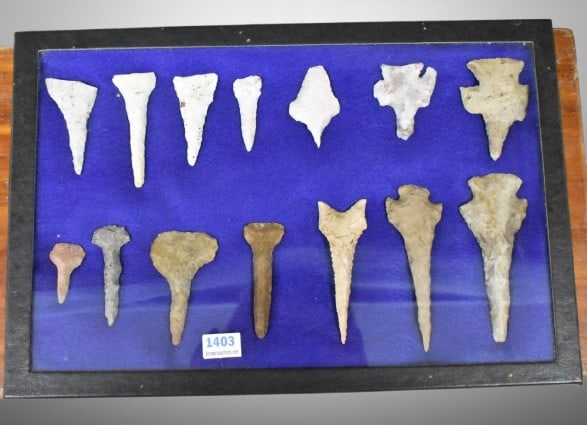 (14) Native American Indian flint drills (1 of 6)