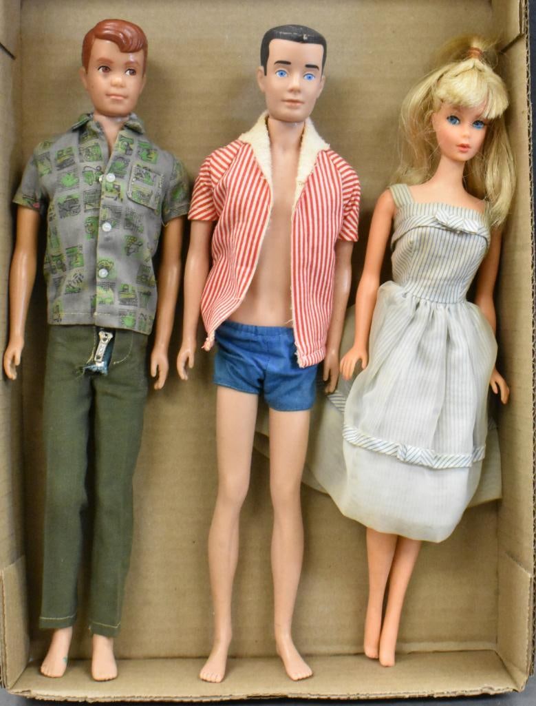 (3) Mattel dolls: 1960's Barbie and Ken; 1978 Ken ; . Please use pictures as part of the (1 of 9)