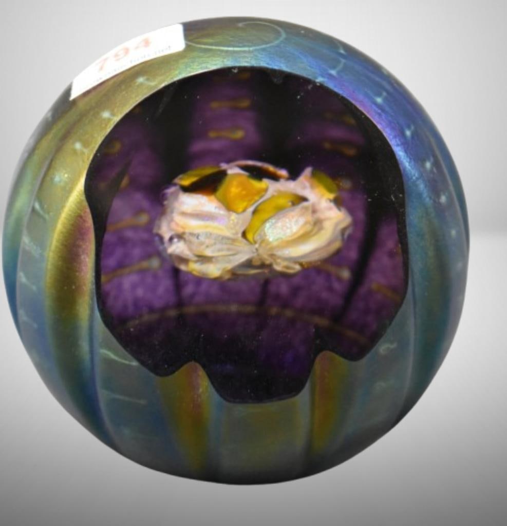 Mrkd. Glass Eye Studio Celestial Series paperweight - Juno asteroid (1 of 11)