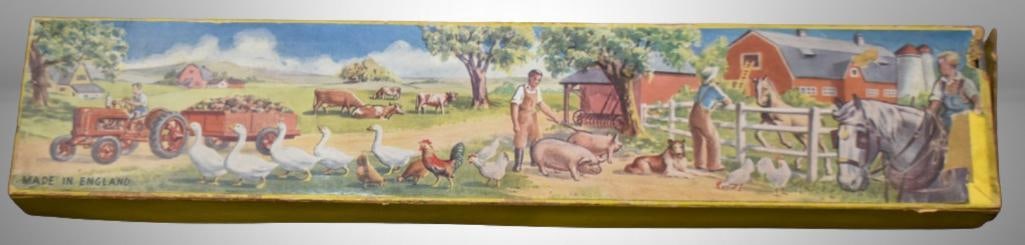 (8) Metal/ lead farm animals, husband and wife figurines - Made in England, original box (1 of 8)