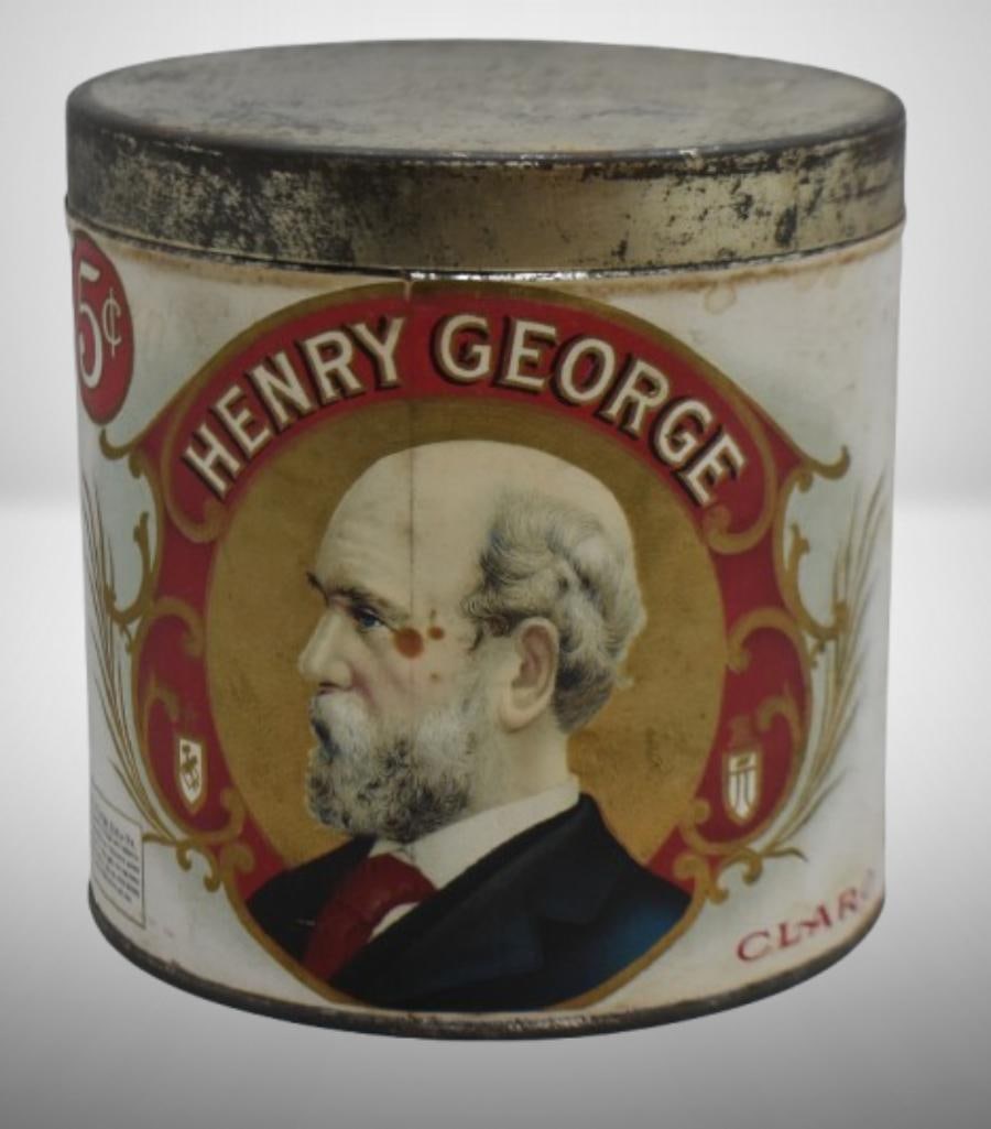 Henry George 5 cent cigar tin (1 of 10)