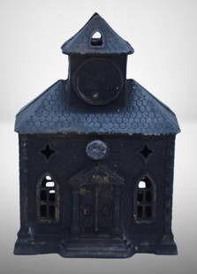 Rare Kyser and Rex Town Hall Bank, dated 1882: Rare Kyser and Rex Town Hall Bank, dated 1882; 5" tall; Items as pictured