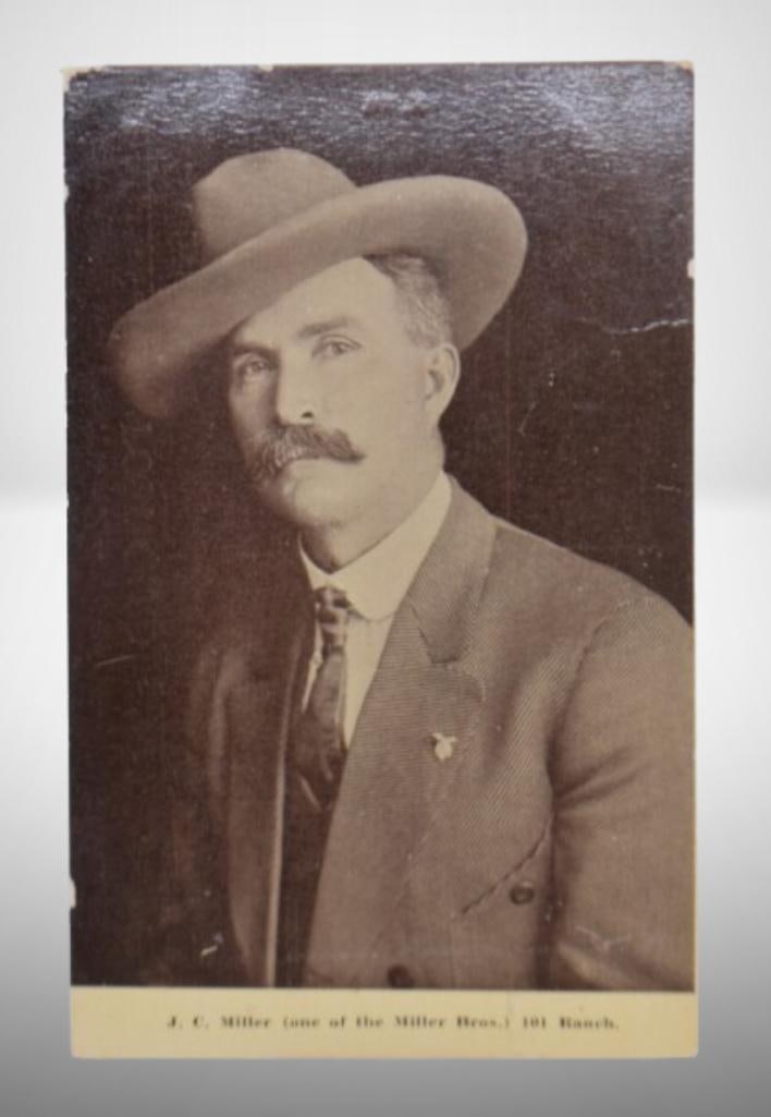 Vintage post card featuring J.C. Miller, 101 Ranch (1 of the Miller bros.) (1 of 6)