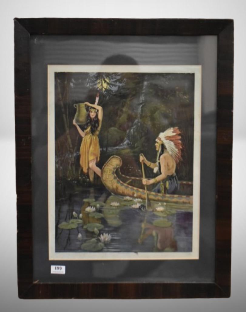 Indian-themed print titled "Moonlight Romance" (1 of 9)