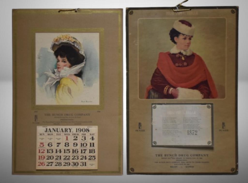 1951 Gil Elvgren Pin Up Calendar, 30 X 16”, Complete