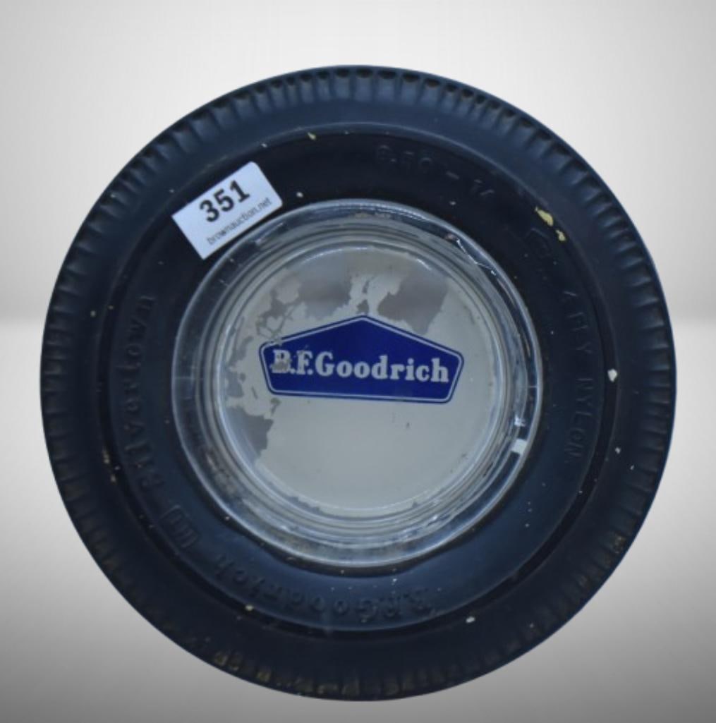 B.F. Goodrich advertising tire ashtray, 5.75"d: B.F. Goodrich advertising tire ashtray, 5.75"d; ; Items as pictured