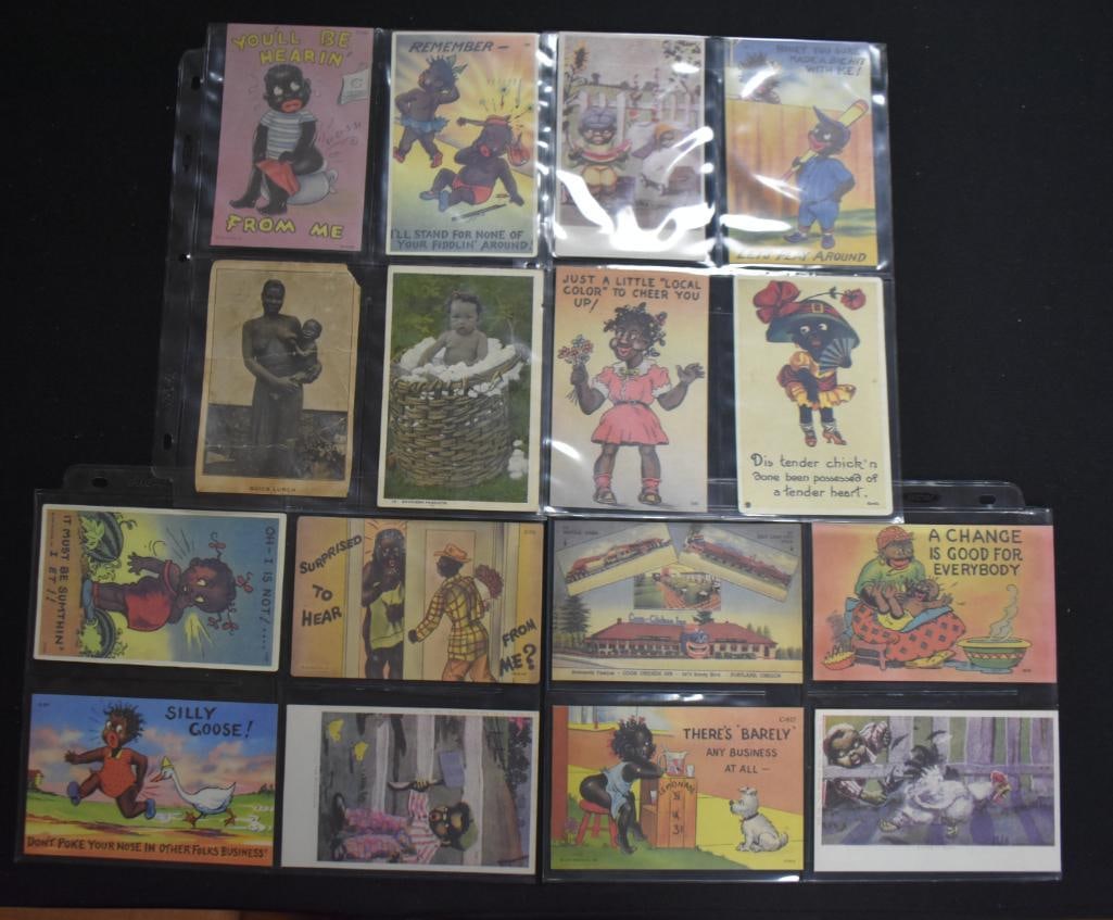 Assortment of (16) Black Americana postcards, post dates of 1940's and 50's (1 of 10)