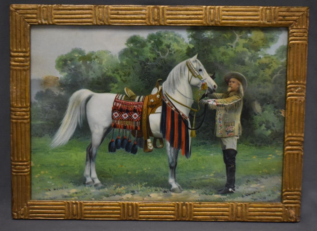 William F. Cody "Buffalo Bill" w/ his horse White Powder print (1 of 5)