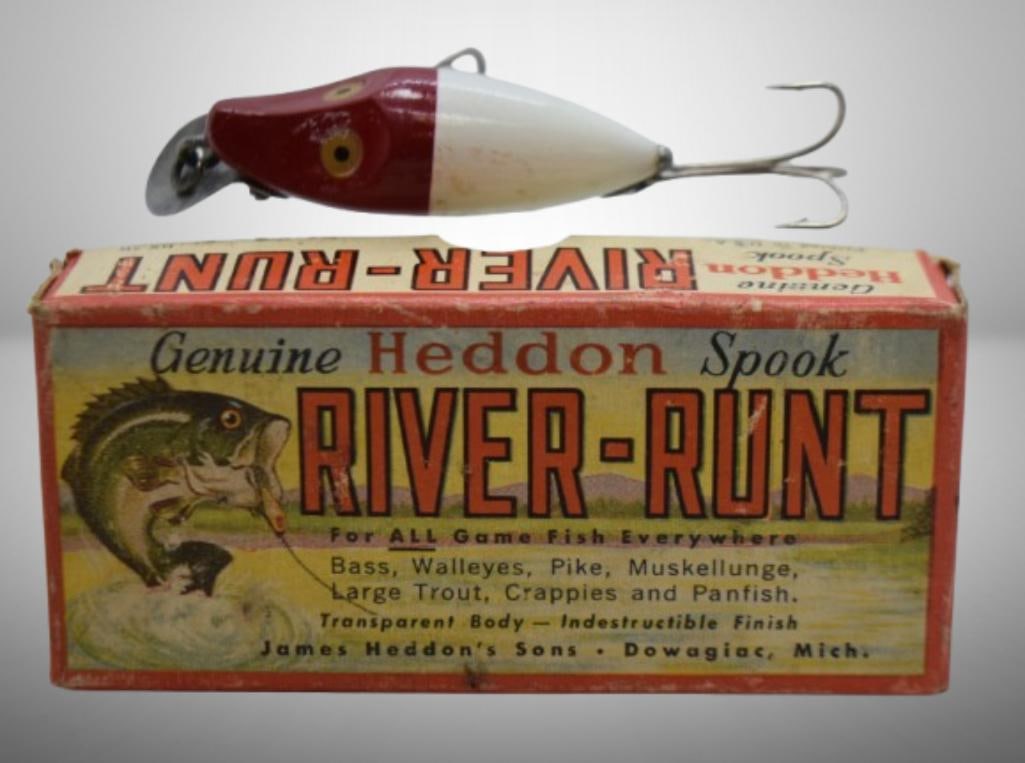 Heddon River Runt midget fishing lure with box and papers (1 of 11)