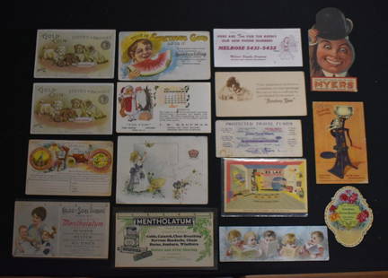 Box lot assortment of advertising paper items - DeLaval Separator, Gold Coin Stoves and Ranges,: Box lot assortment of advertising paper items - DeLaval Separator, Gold Coin Stoves and Ranges, Mentholatum, etc.; ; Items as pictured