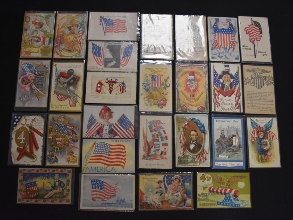 (40) Vintage seasonal postcards - Decoration Day, 4th of July, Thanksgiving (1 of 18)