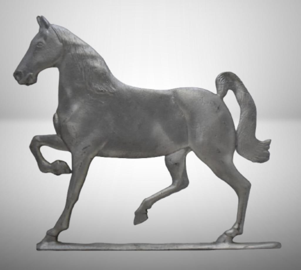 Cast aluminum prancing horse weathervane (1 of 6)
