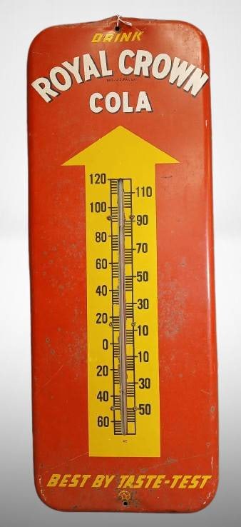 Royal Crown Cola Metal Thermometer Sign (1 of 6)
