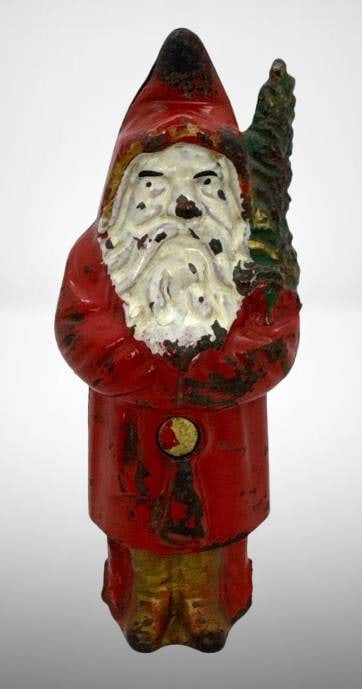 6-Inch Hubley Cast Iron Santa Bank (1 of 7)