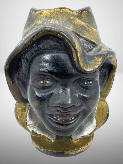 Cast Iron 2-Face Bank with Original Paint (1 of 8)