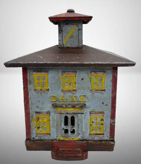 Cast Iron Bank With Original Paint (1 of 8)