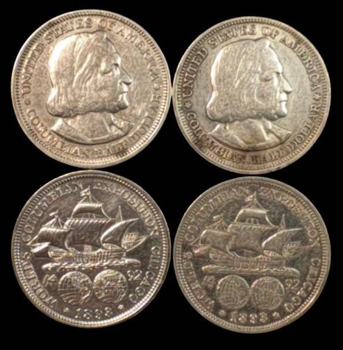 (4) 1893 Columbian Exposition Half Dollars (1 of 10)