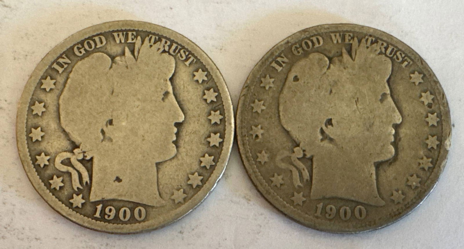 1900-O Barber Half Dollar Coins (1 of 5)